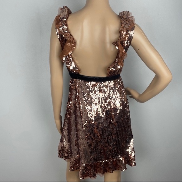 NEW FREE PEOPLE SEQUIN MINI DRESS - Picture 7 of 9